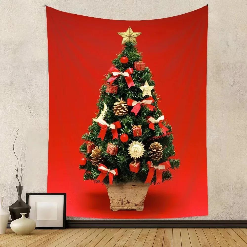 Christmas Tree Decoration Pattern Living Room Interior Home Wall Tapestry