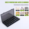 Large Capacity 32-Grid Monthly Pill Organizer Box