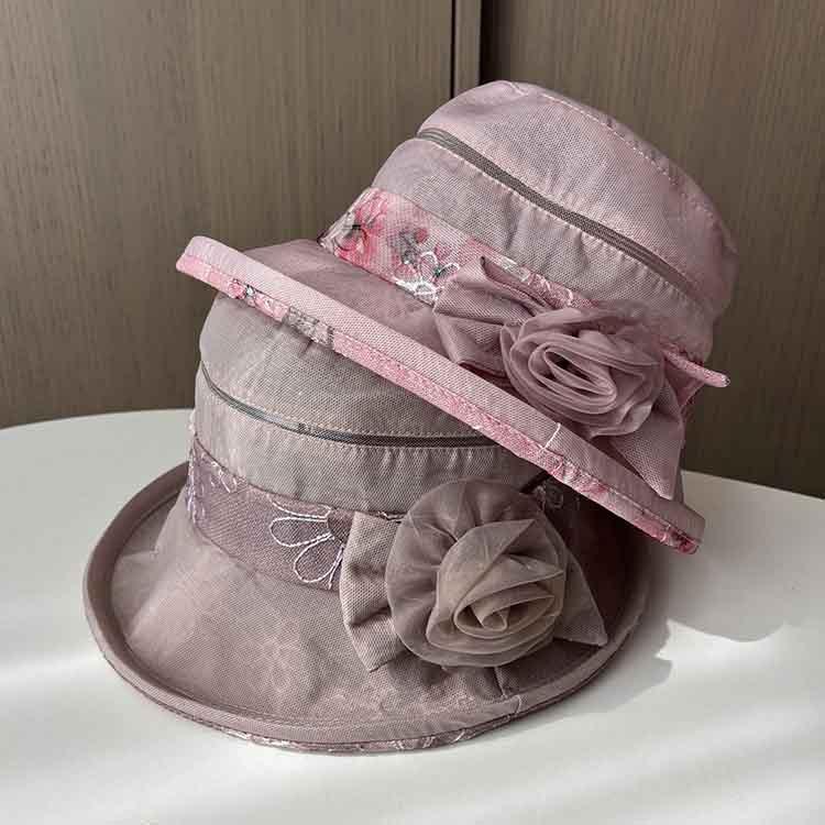 Hat female summer in the elderly mother sun hat summer sun hat thin breathable sunshade bucket hat