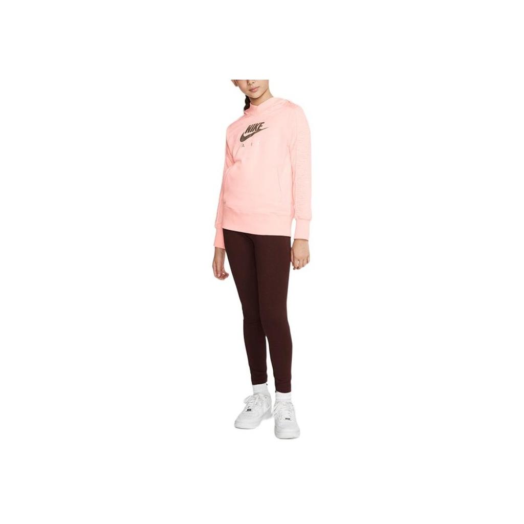 Nike Hoodie Buchstaben Logo Druck Kapuzenpullover Kinder Hoodies Rosa BV2709-682