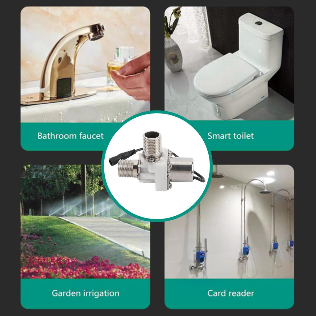 Wasserimpuls Magnetventil Kunststoff G1/2 DC 6V Elektrisch Elektrisches Wassermagnetventil für Automatische Steuerung