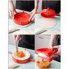 1pc Red Plastic Dumpling Mold, Pastry Pressure Mold, Suitable For Baking Tools
