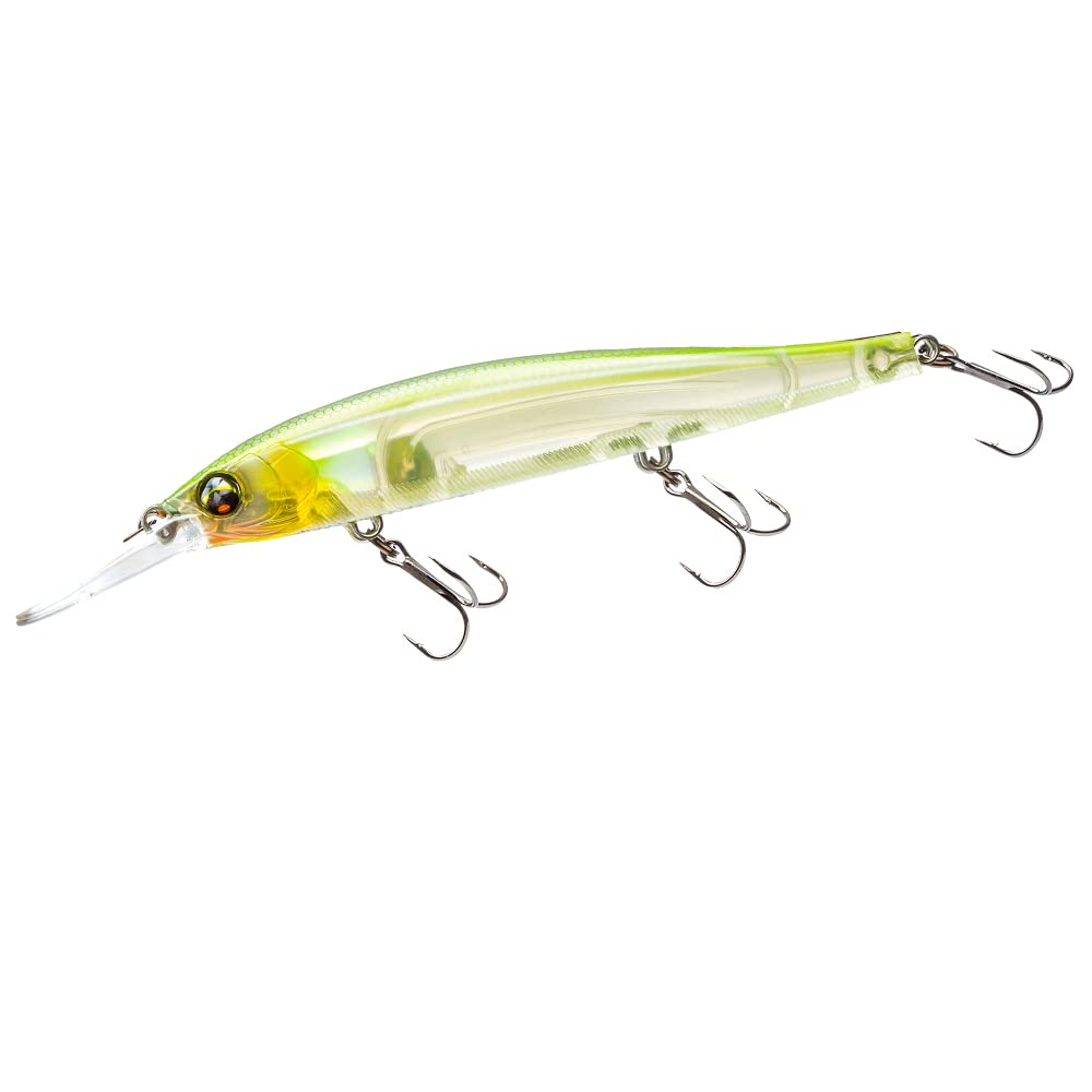 

DUEL Mid Slow Ghost Chart Bass Fishing L-Bass Jerkbait, Floating, 110mm, Back,