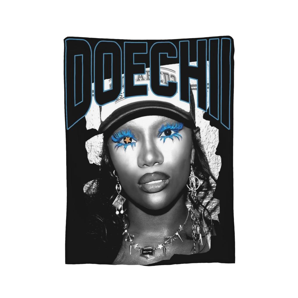 Doechii Rapper Blanket Flannel Summer  Breathable Super Warm Throw Blankets for Home Car Quilt