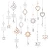 Christmas Acrylic Snowflake Icicles Drop Crystal Hanging Pendant Ornaments for Xmas Tree Holiday Party Decorations Winter Decor