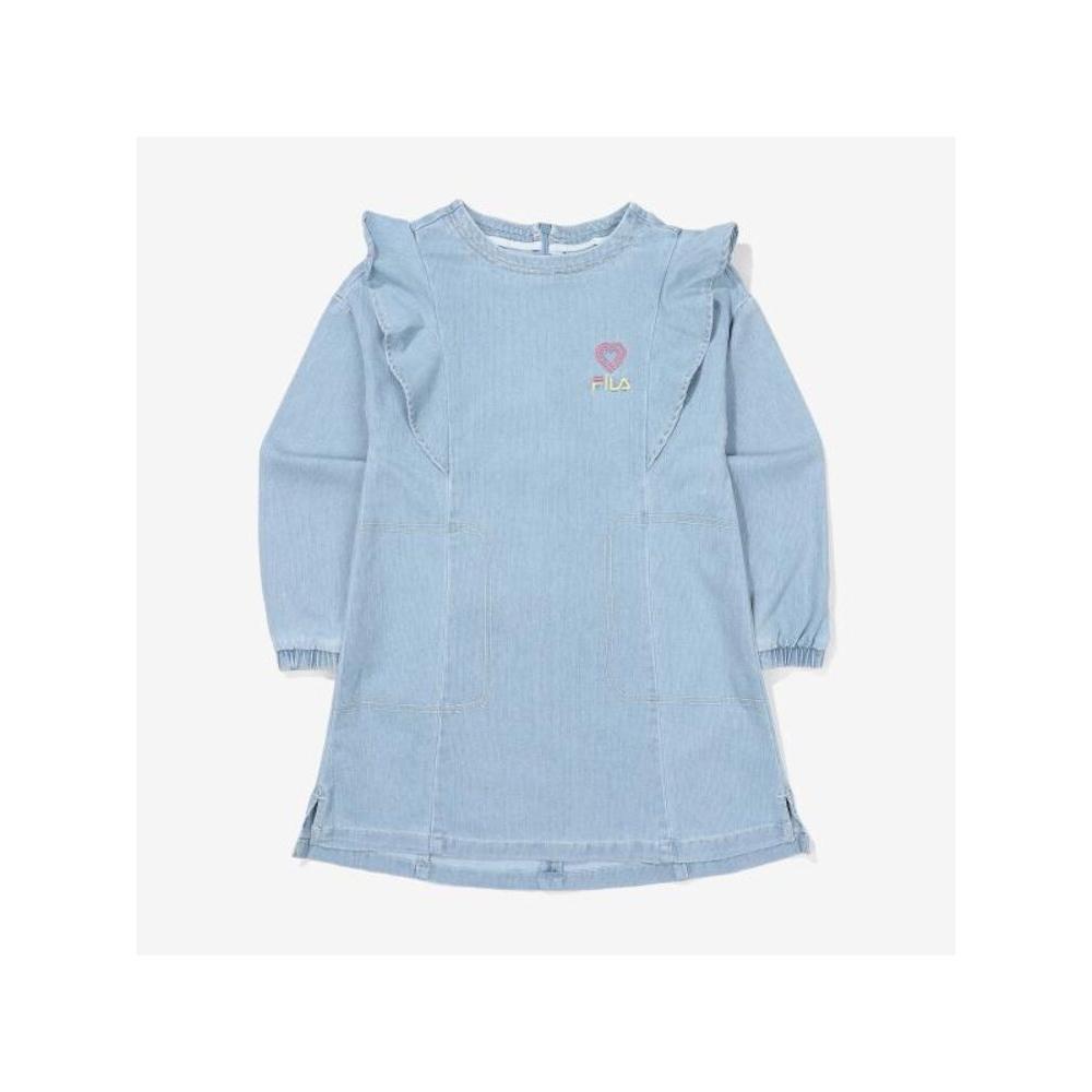 

[fila Kids] Girls Denim Dress Fk2opf1110f Lde q0zFk2opf1110fLde LIGHTDENIM/155