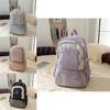 Dog Embroidered Color Blocking Design Backpack Large Capacity Student For School