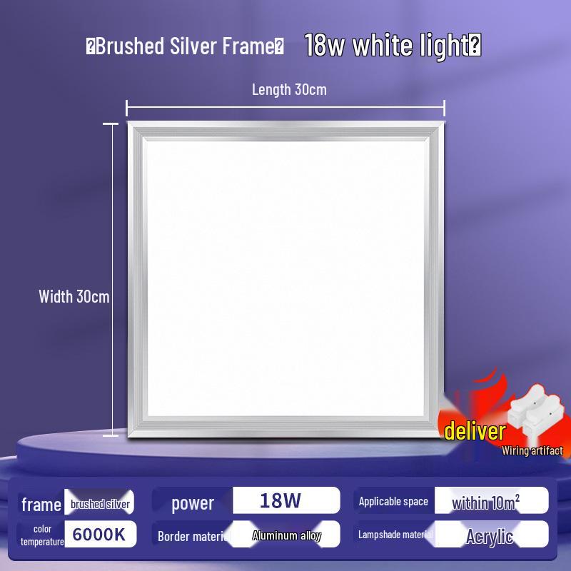 Aluminum Recessed Ceiling Light Panel for Kitchen & Bathroom