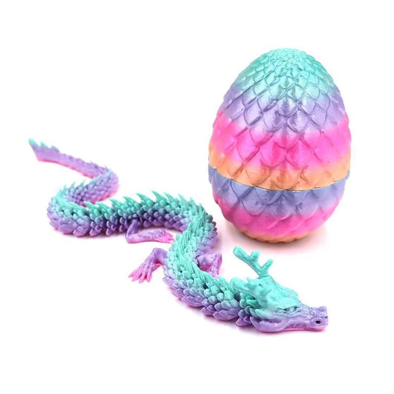 3D Printed 30Cm Dragon Egg With Articulated Dragon Model Home Decor Items Room Decoration Sculptures Figurines Desktop Ornament