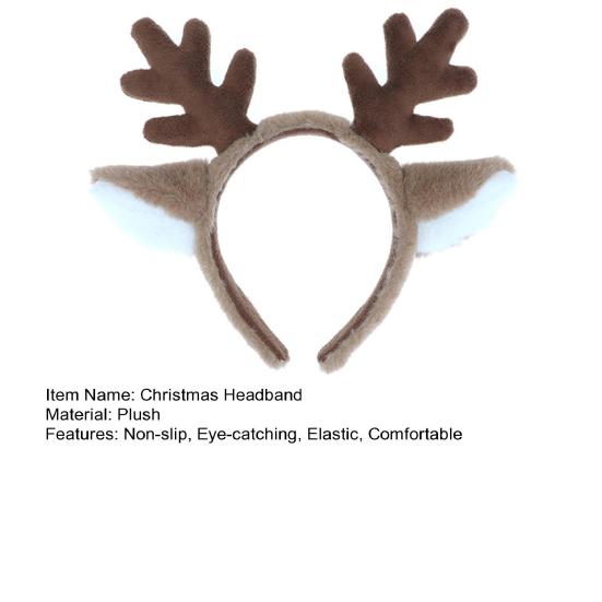 Christmas Hair Hoop Adjustable Opening Angle for Children Cute Cute Kids Cartoon Deer Ears Headband Attractive Decorative Cartoon