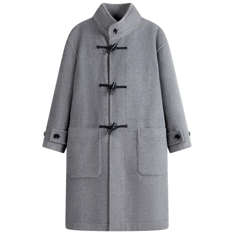 

NVG·YOUNG Men s Long Over-the-Knee Wool Blend Coat L