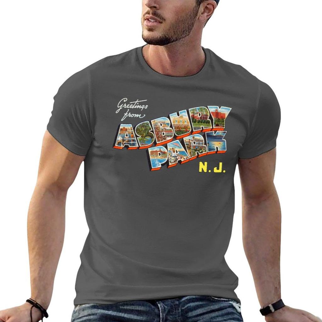 Grüße aus Asbury Park New Jersey T-Shirt Grafikdruck Kurzarm-T-Shirt