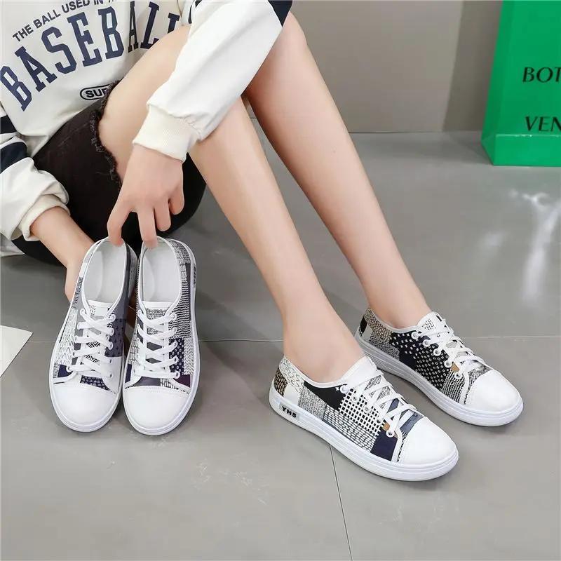 Fashion Original Soft Lace Up Women's Shoes Sale On Offer Aesthetic Casual Comfortable and Elegant Light Cheap Korean 39 Ladies Footwear