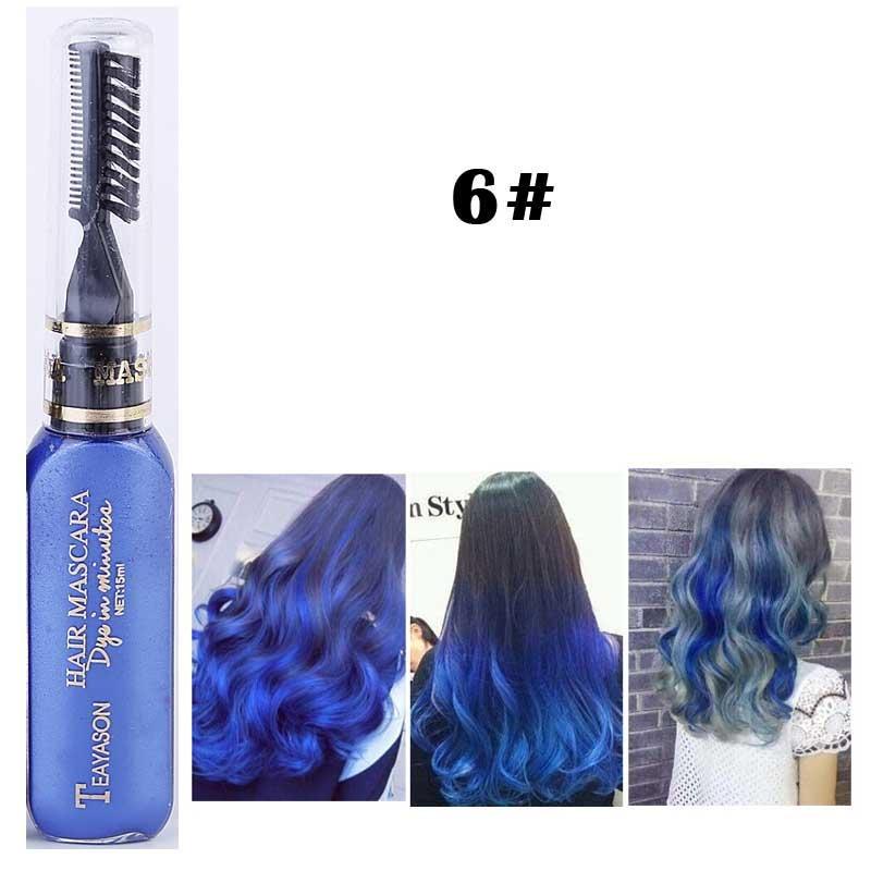 13 couleurs de couleur de cheveux unique teinture pour cheveux temporaire Non toxique bricolage couleur de cheveux Mascara colorant crème Pigments