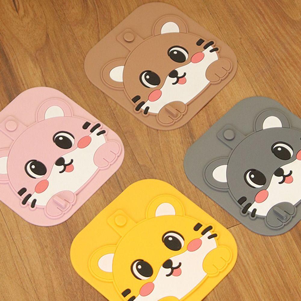 Anti Odor Floor Drain Pad Cartoon Cat Shower Drain Cover  for Kitchen Toilet