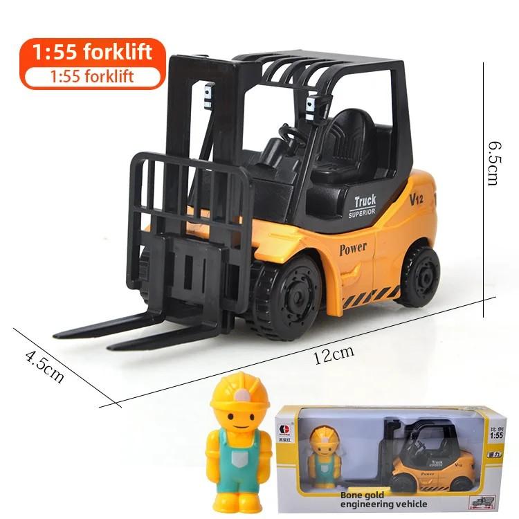 Машинка для строительства из сплава Pull Back, игрушечный погрузчик для мальчика, экскаватор, бетономешалка, кран, погрузчик для детей 2-3-6 лет