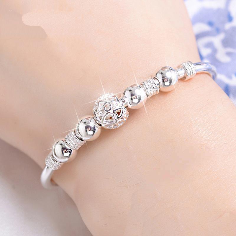 2023 New 925 Sterling Silver High Quality Simplicity Bead Romance Bracelet Chain For Woman Engagement Party Wedding Jewelry