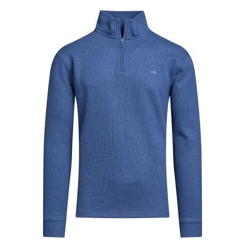 Raging Bull Mens Classic French Rib Quarter Zip Jumper