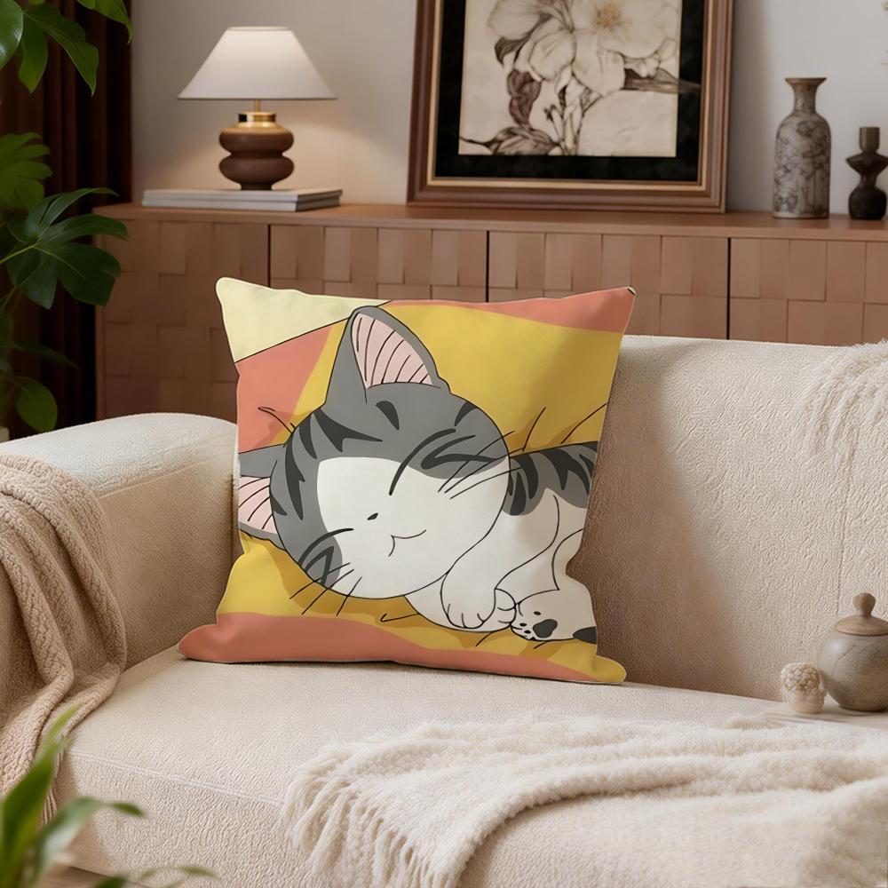 Cute Chis Sweet Home Cushion Cover Cushion Cover Set 4Pcs 50x50 45x45 40x40 Pillowcase Decorative Sofa Home Decor