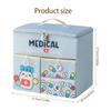 Portable Hand Carry Medicine Storage Box Foldable Multiple Drawer Compartment for Organized Home Use