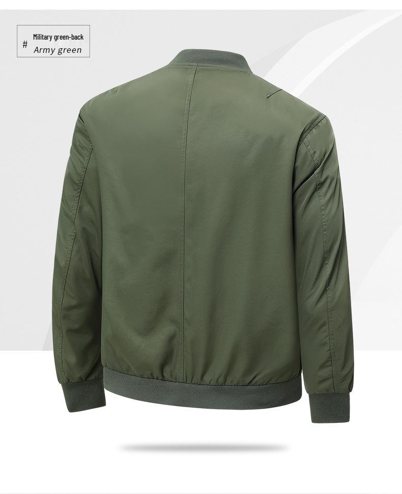 2025 Men's Spring/Autumn Baseball Jacket - Thick, Warm, Plus Size Outerwear