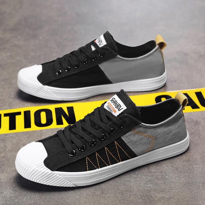 

Мужская обувь парусиновая для ходьбы ретро элегантные кроссовки мужские высококачественные модные повседневные туфли на плоской подошве легкая мужская обувь корейская 39 чёрный