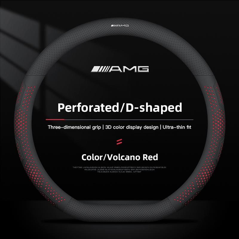 Car Steering Wheel Cover With Anti-Slip Breathable Leather For Mercedes Benz AMG GLC W203 W206 W220 W205 W211 W212 W201 W210 GLE