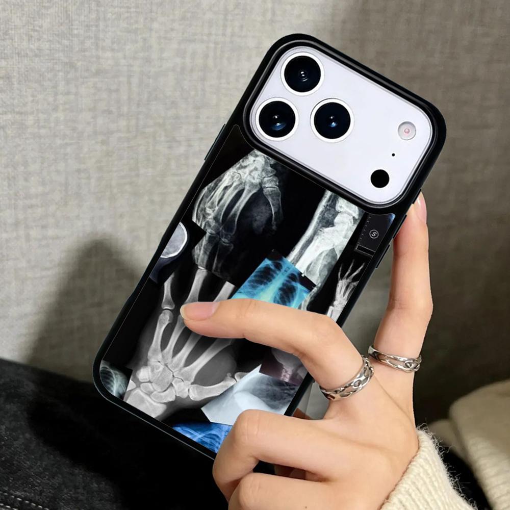 Capa Case for iPhone 17 Air 16 Pro Max 15 Plus 11 13 Mini 14 12 Back Phone Cover Radiological Human Organs Skeleton