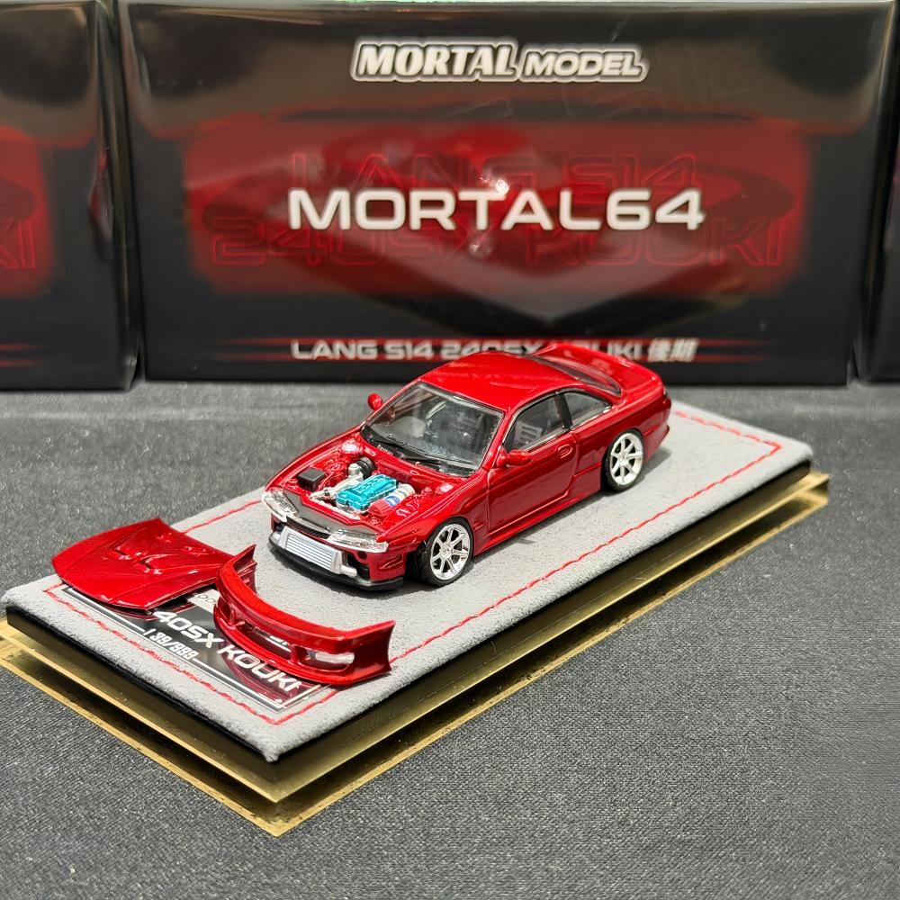 AAYP1 Mortal 1:64 S14 240SX KOUKI HEC Exhibition Limited Alloy Die-cast Car Model