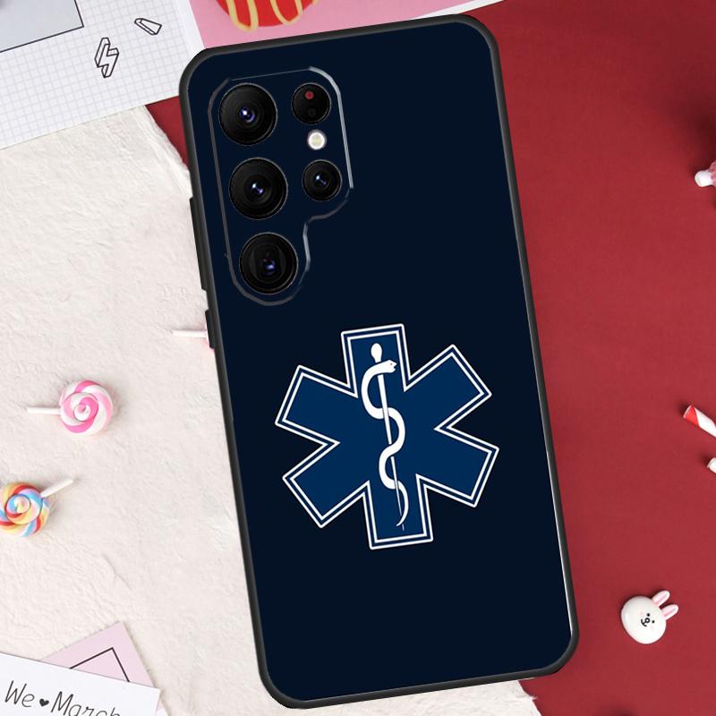 Emergency Medical Star of Life Case For Samsung Galaxy S26 Ultra S23 S22 S21 S20 S24 S25 Ultra S10 Plus S25 FE Cover Shell