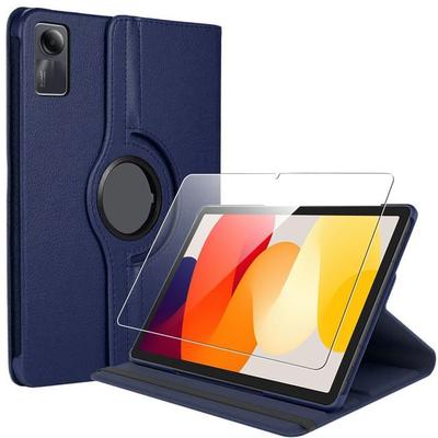 Case + Tempered Glass - BOOLING - for Xiaomi Redmi Pad SE 11" - Shockproof 360° Rotatable - Navy Blue