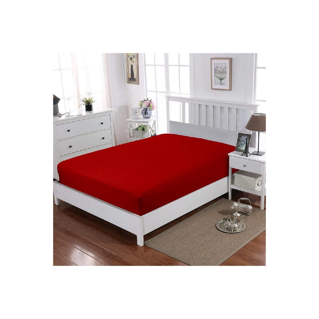 Elastic 100% Cotton Combed Bed Sheet Double 160 X 200