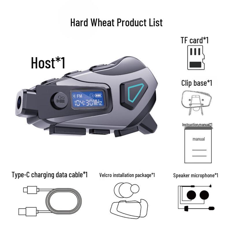 

Bluetooth-гарнитура для шлема K10 с камерой, FM-радио, долгим временем работы от батареи и чистыми звонками