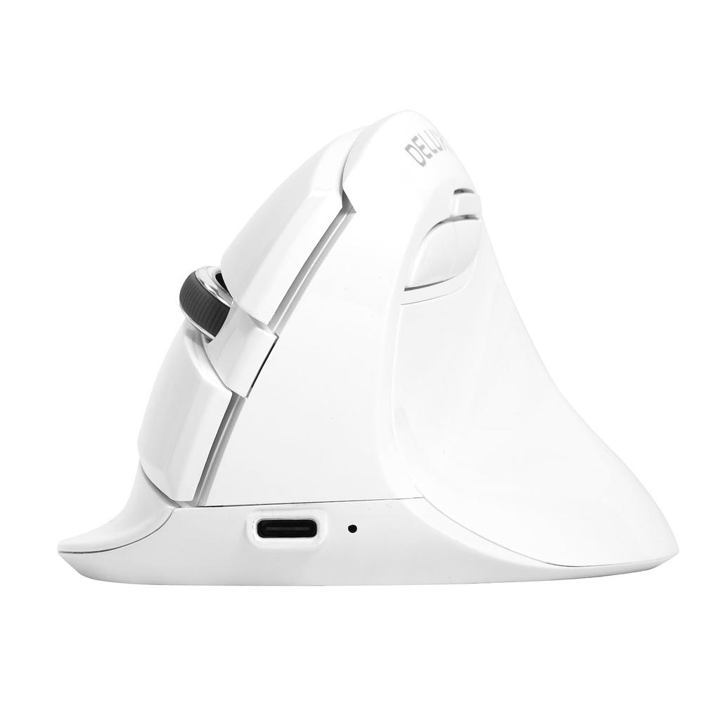 DELUX Ergonomic Wireless Small Vertical 4000 Dual for Carpal and Hand for and Macs Mouse, Quiet, Hand, Mouse, DPI, 2.4G/Bluetooth 5.2 Mode,