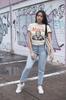 New Fashion Misfits Punk Style Tshirt Retro Street Skull Pattern Unisexs Tshirt