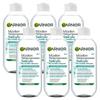 Garnier Skin Active Micellar Cleansing Water, Salicylic Acid Gentle Cleansing for Troubled Skin, 400ml, 6 pcs