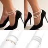 Holiday Style Woven Pearl Multi-layer Fashion Handmade Anklet Versatile Geometric Sequins Fringed Ethnic Style Anklet