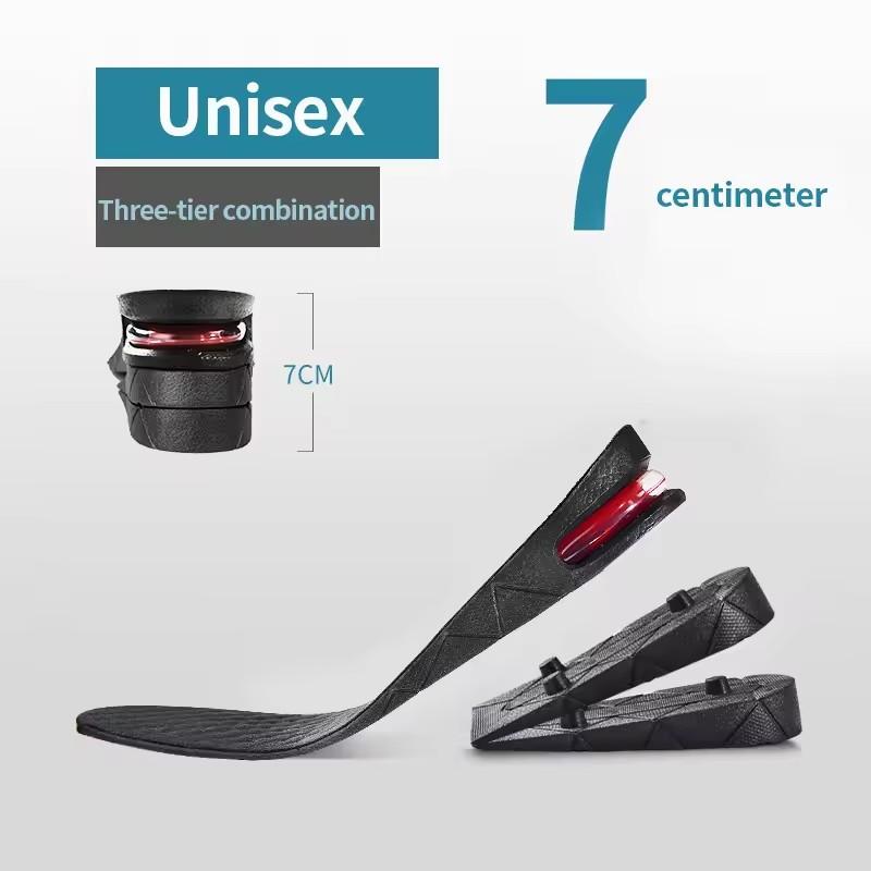 Fashion New 3-7cm Height Increase Insole Cushion Height Lift Adjustable Cut Shoe Heel Insert Taller Shockarch Support Absorbant Foot Pad