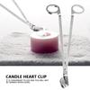 Semicircular Plating Stainless Steel Candle Heart Clip Wick Trimmer Scissors Tool(sliver)