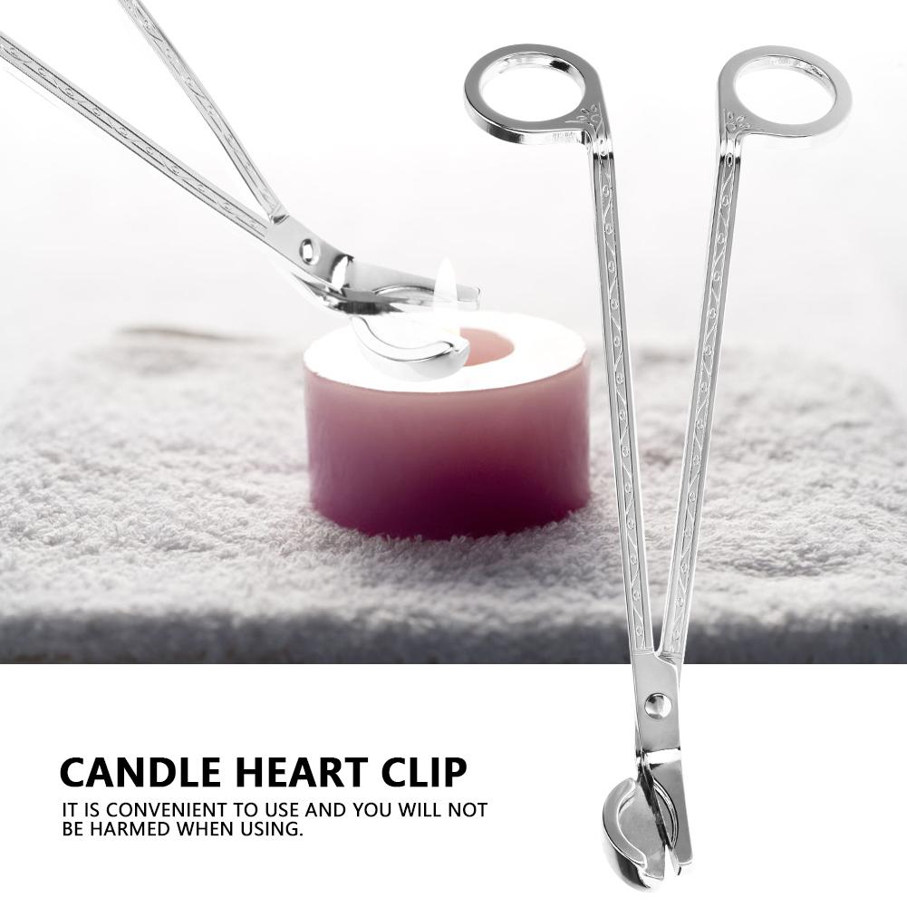 Semicircular Plating Stainless Steel Candle Heart Clip Wick Trimmer Scissors Tool(sliver)