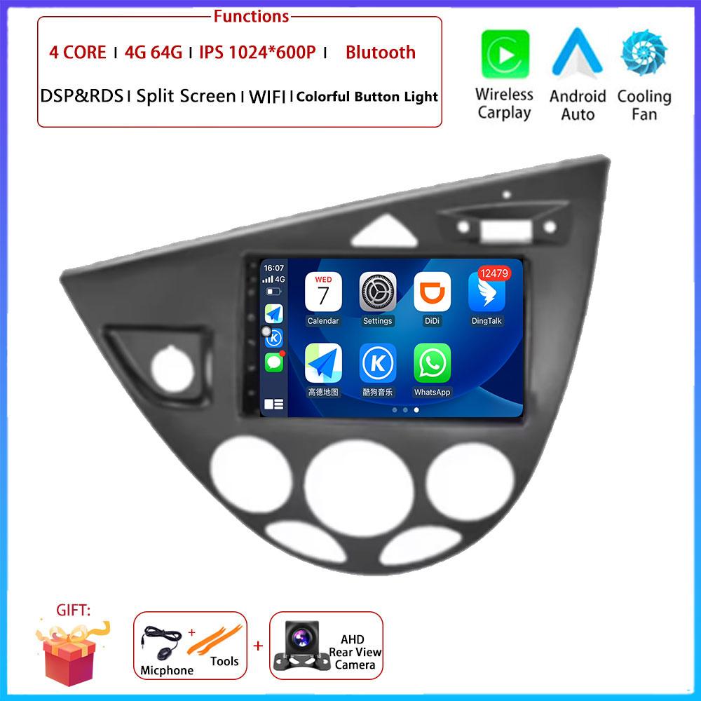 7"For Ford Fiesta 1995-2001 Focus MK1 1998-2004 Car Carplay Auto Android OS Radio Navigation GPS Multimedia Video Player BT 5.0