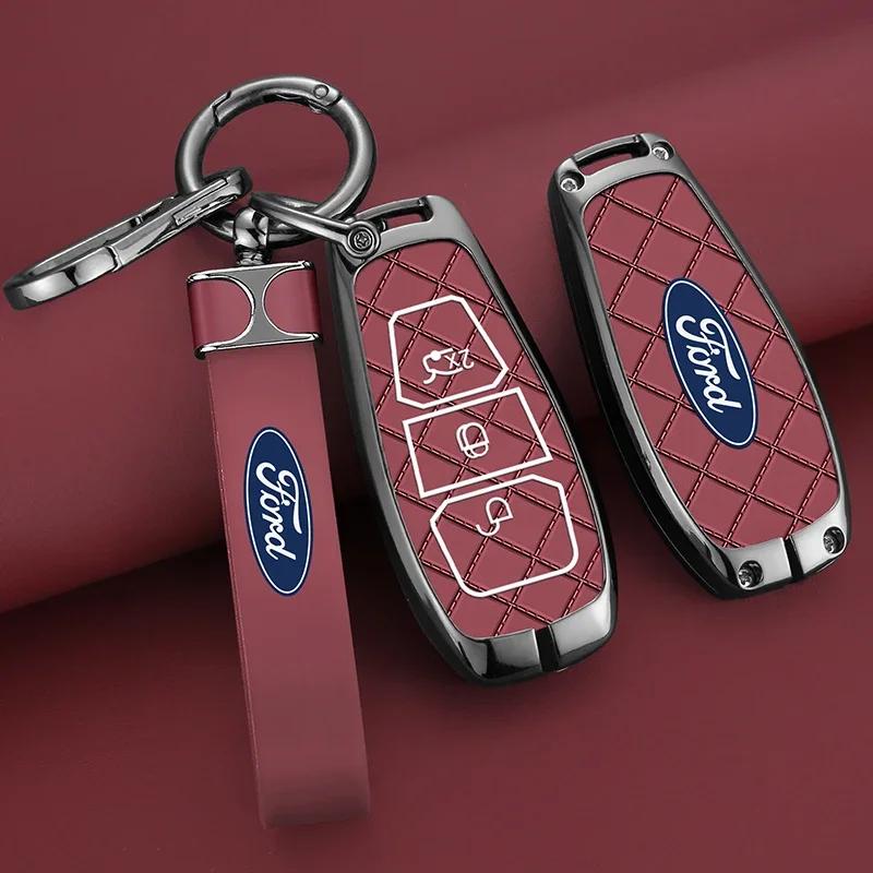 Autoaufkleber Ford Auto Smart Fernbedienung Schlüsselhülle Abdeckung Schale Halter für Ford Focus 3 4 ST Fiesta Fusion Kuga Ecosport C-Max S-Max Gala