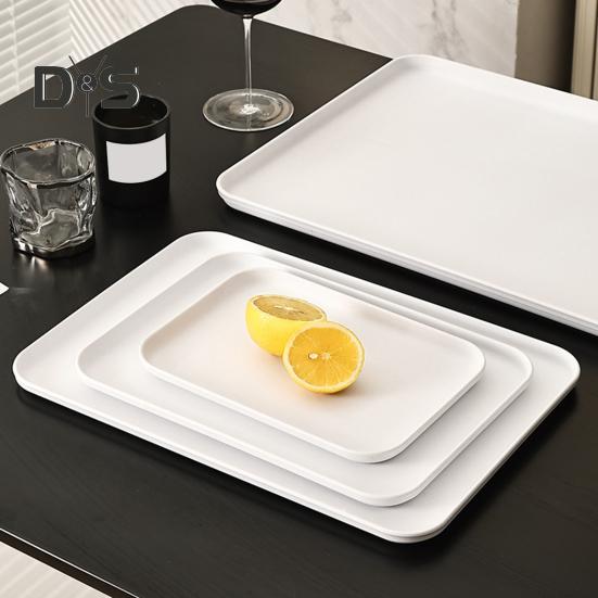 Serving Tray Platter Rectangular Vegetable And Fruit Trays for Snack Dessert Cookie Cheese Plastic Platters Large BPA Free Food Trays Party Supplies