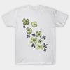Men Black Print T-shirt Clovers No-Cut Transfer Paper Print Cotton Tshirt