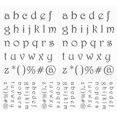 5 Stück Transparenter Stempel TPR DIY Journal Scrapbooking Kleinbuchstaben Alphabet Klarer Gummi T1764