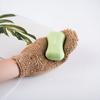 With Gloves Back Shower Strap Rustic Style Bath Towel Durable Jute Back Scrubber Set  Body Cleaning