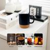 Frosted Ceramic Coffee Mug Cork Bottom Lead Free 400ml Milk Water Cup for Travel Hiking Outdoor Activity