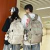Schoolbag1011 New Middle and High School College Students Schoolbag Double Shoulder Oblique Span Shoulder Backpack Casual Versatile Couple Lightweight
