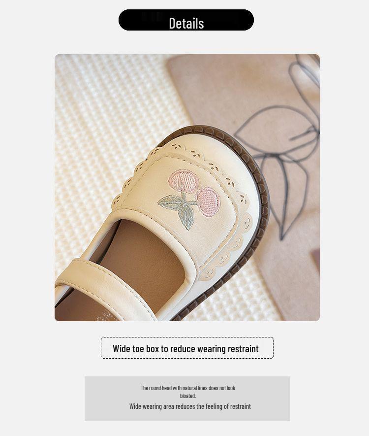 2025 Mädchen Leder Prinzessin Schuhe: Frühling/Herbst Kleinkindschuhe mit weicher Sohle