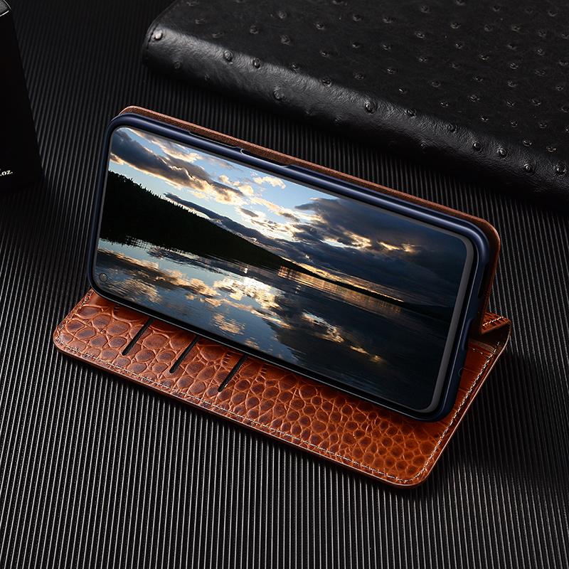 Crocodile Genuine Leather Flip Case For Asus Zenfone 5 5Z 6 7 8 9 10 11 12 ZS620KL ZE620KL ZS630KL Pro Flip Ultra Wallet Cases